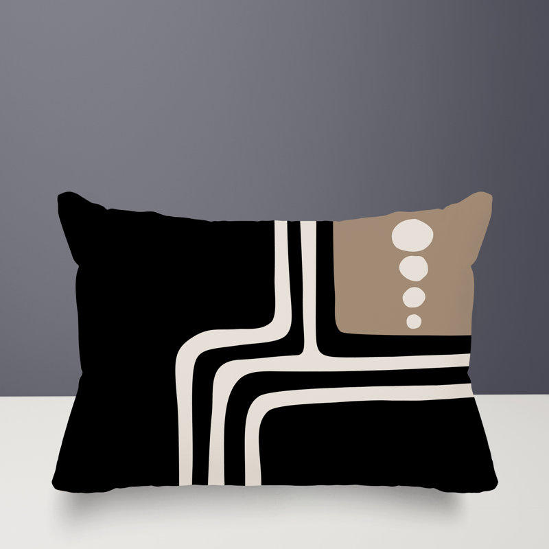Coussin lombaire réversible intérieur / extérieur Sofi Minimalist, H 14 po x l 20 po, Beige