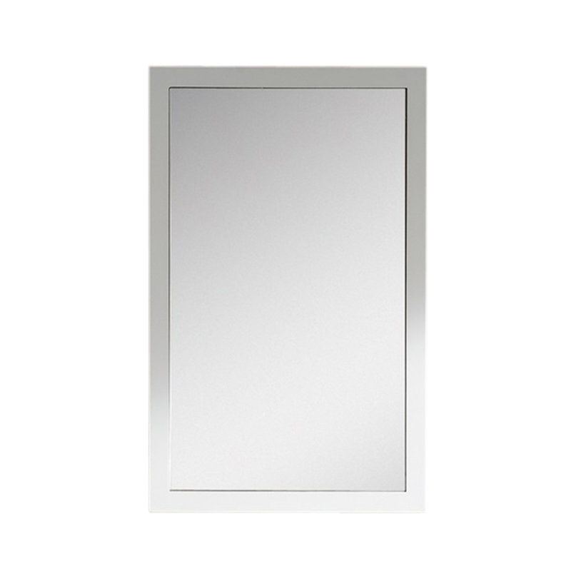 Phares Wood Rectangle Wall Mirror, 33.5" H x 21.63" W, White