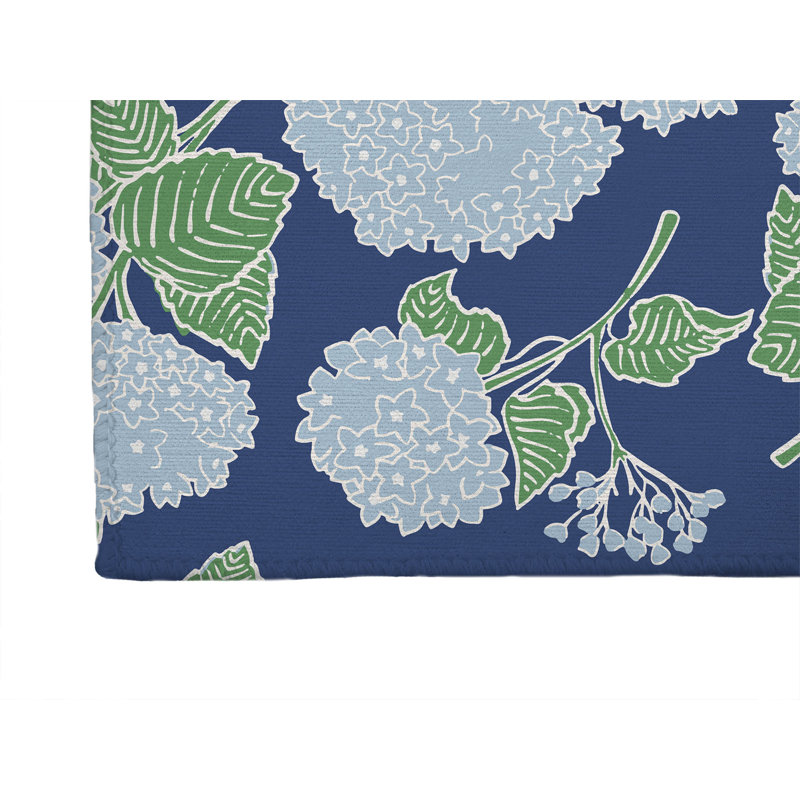 Hydrangea Non Slip Outdoor Rug, Runner 2'6" x 8'