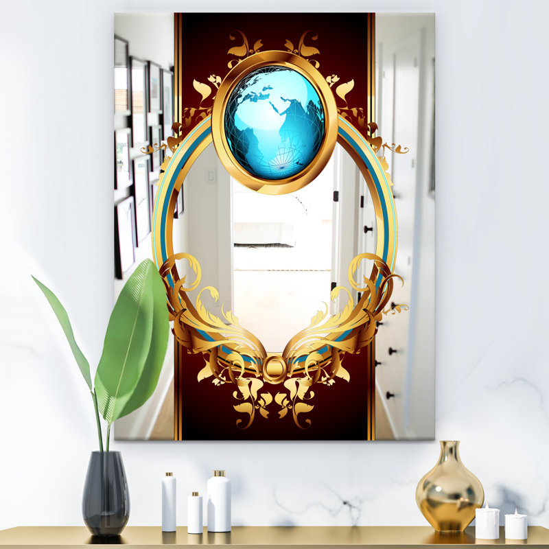 Miroir éclectique Ring of the World, H 39,4 po x l 29,5 po