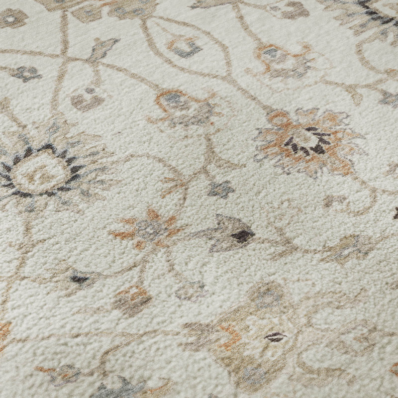 Premium Machine Washable Ducote AMF1137 Global Rug, Rectangle 10' x 14'