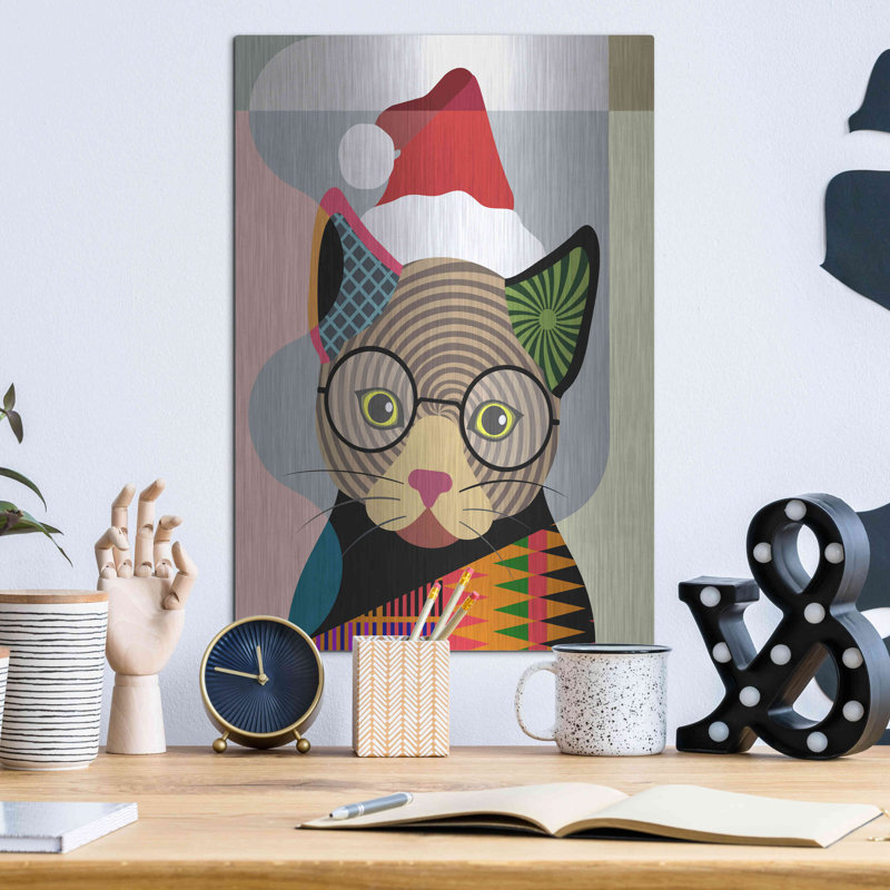 «Santa Kitty» par Lanre Adefioyue, H 16 po x l 12 po