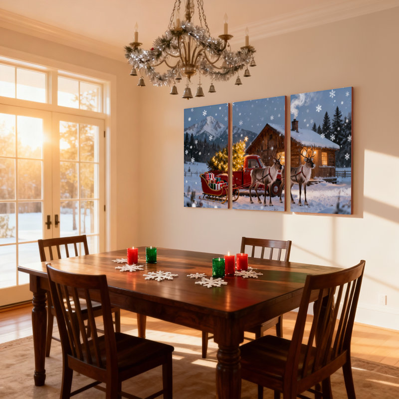 Ensemble de 3 reproductions d'art sur toile
