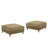 Upholstered Camel Square Corduroy Ottoman with Solid Wood Legs, Ottoman Modular Part For Sectional Sofa-1619641491