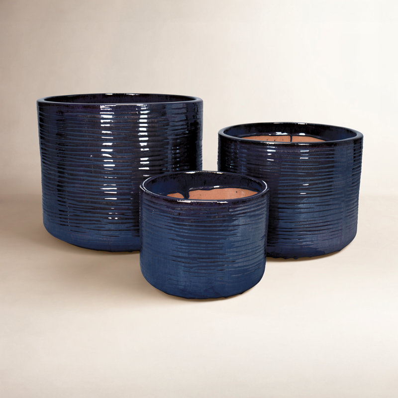 Mirza Cyl Plntr, ensemble de 3 A, B, C - bleu perle, Bleu perle