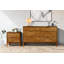 Table de chevet Northborough en bois massif à 2 tiroirs, largeur 21,7 po