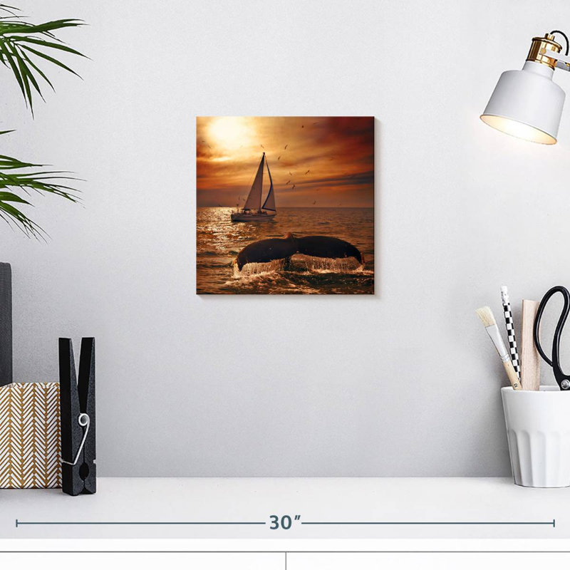 Crowle Sunset Whale Watching, 10" H x 10" W