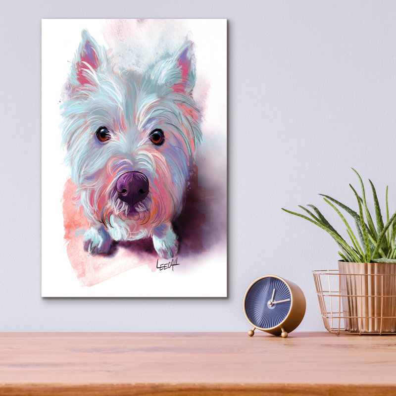 "Lily The Westie" par Dawg Painter, H 16 po x l 12 po x P 0,13 po