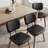 Modern Mid-century Dining Chair with Padded Seat Cushion & Curved Backrest, Upholstered Side Chair-168889501-168889489