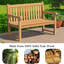 2-Person Teak Outdoor Patio Seating Group With Folding Round Table-2122764040