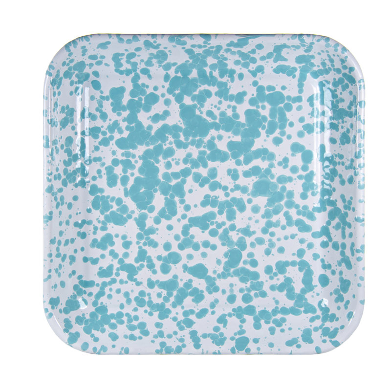 Set of 2 Sea Glass Square Trays