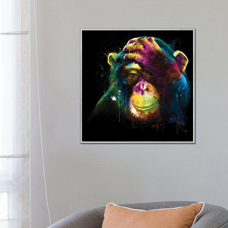 Reproduction d’art graphique, "Darwin preoccupations" par Patrice Murdock, Pas de tapis, H 26 po x l 26 po x P 1,5 po