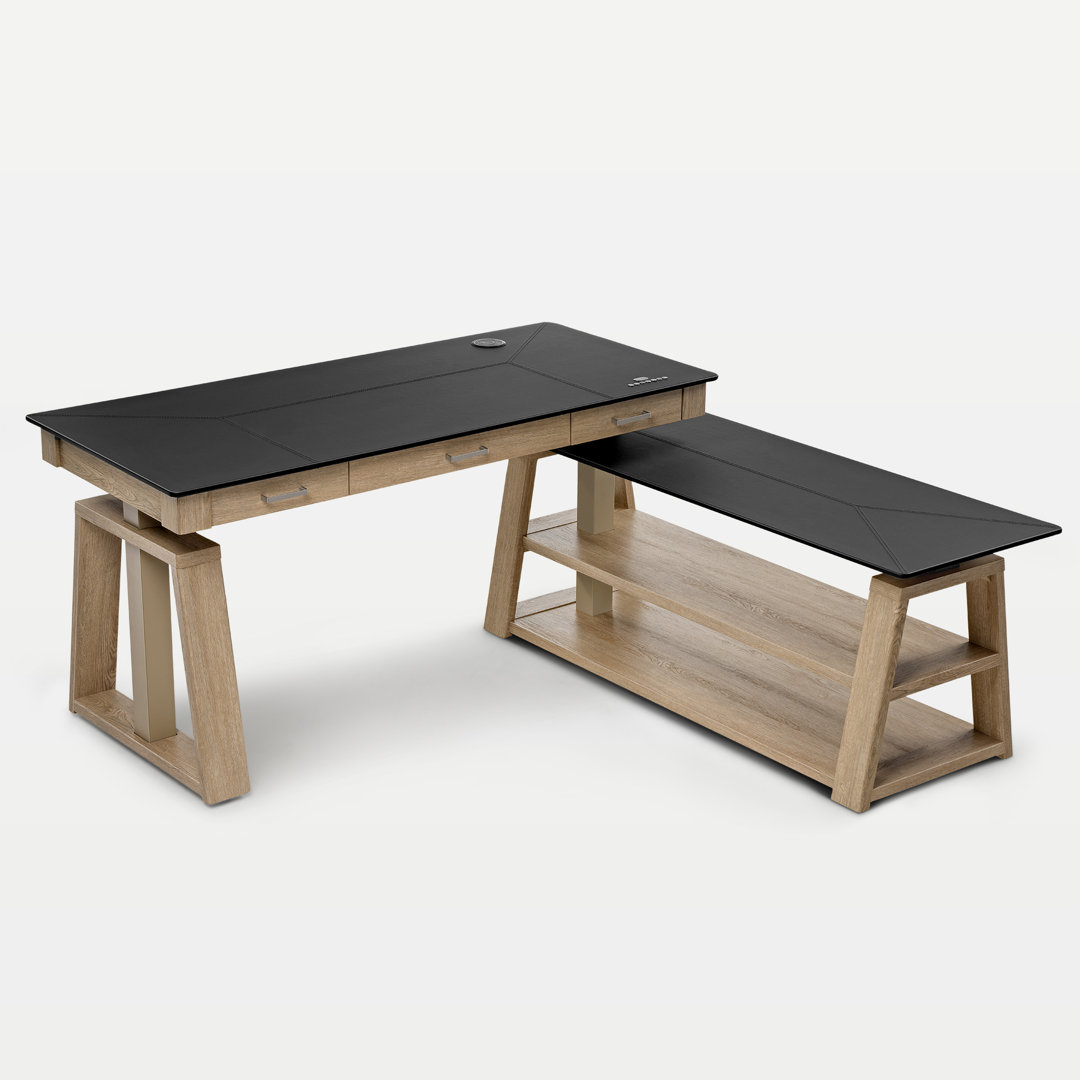 Catya 60'' W Height Adjustable L-Shaped Standing Executive Desk Wade Logan®