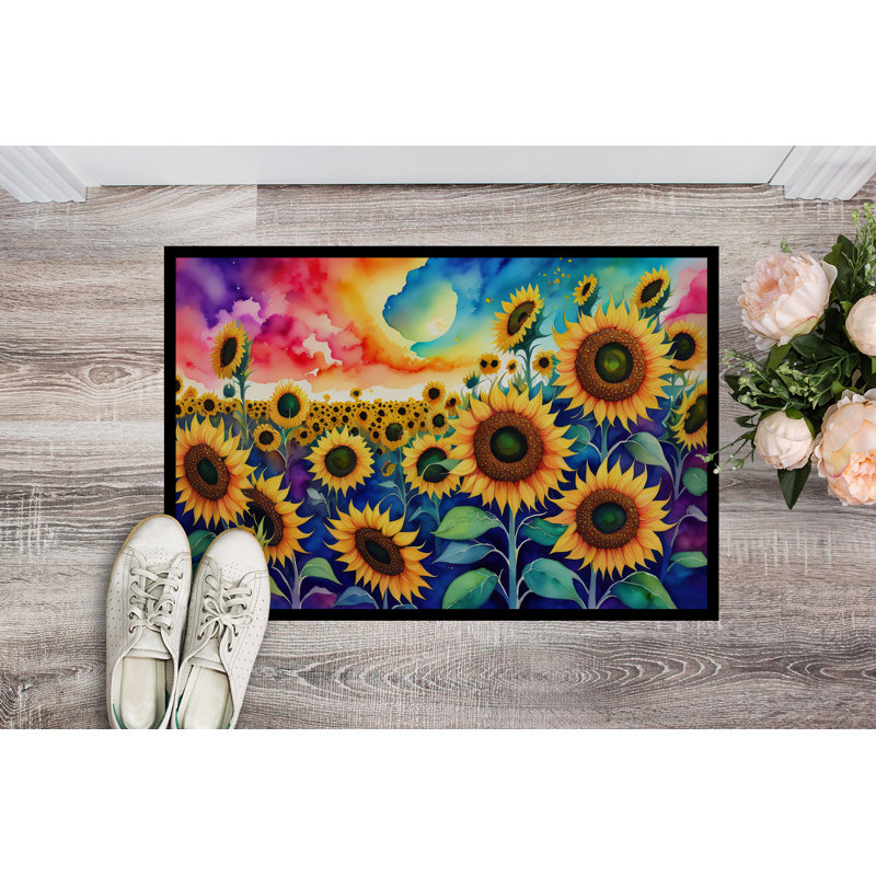 Paillasson tournesols 18 x 27, L 24 po x L 36 po