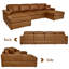 Canapé modulaire 120 po en similicuir caramel