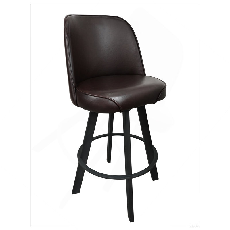 Ensemble de 2 tabourets de bar pivotants rembourrés de qualité commerciale et très confortables avec structure en métal. Convient aux sièges de comptoir de restaurant, de café et de cuisine. Assemblage requis