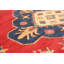 Tapis décoratif en laine noué à la main de conception unique 8 pi 10 po x 12 pi 2 po en beige/rouge