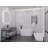 Chand Series 59 in. x 30 in. Flat Bottom Acrylic Freestanding Soaking Bathtub with Center Drain in Glossy White