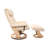 Ventura Upholstered Swivel Recliner with Ottoman - 360° Swivel, 128° Recline
