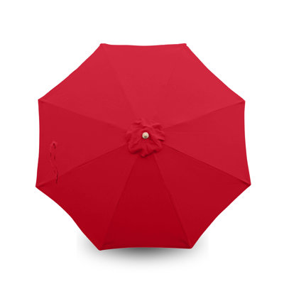 Auvent de remplacement pour parasol rond 9 '8 baleines en rouge