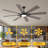 72" Windmill Large Ceiling Fan With 3cct Led Lights And Remote Control-79297867