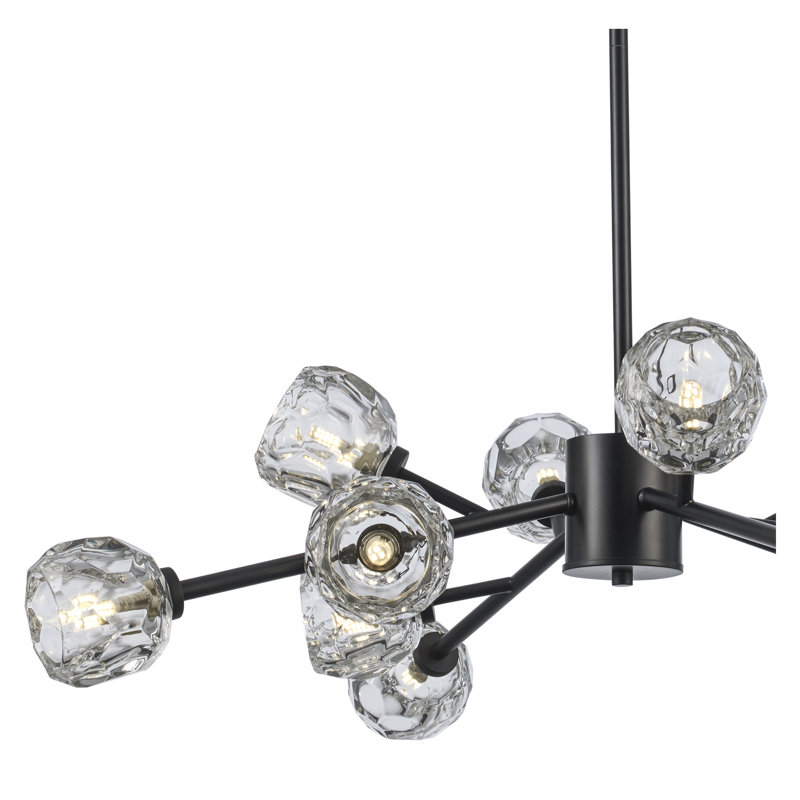 Quaseem Glass LED Flush Mount, Black