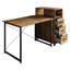 Bureau d'écriture avec armoire latérale Minimalist - chêne clair-1112815278