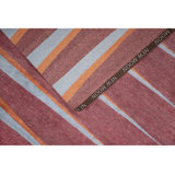 Gammon Geometric Area Rug in Eggplant/Sky Blue/Coral Red