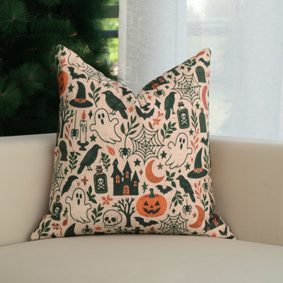 Toile Linen Pillow Cover