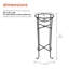 Indoor/Outdoor Metal Gazing Globe Display Stand, 24" 