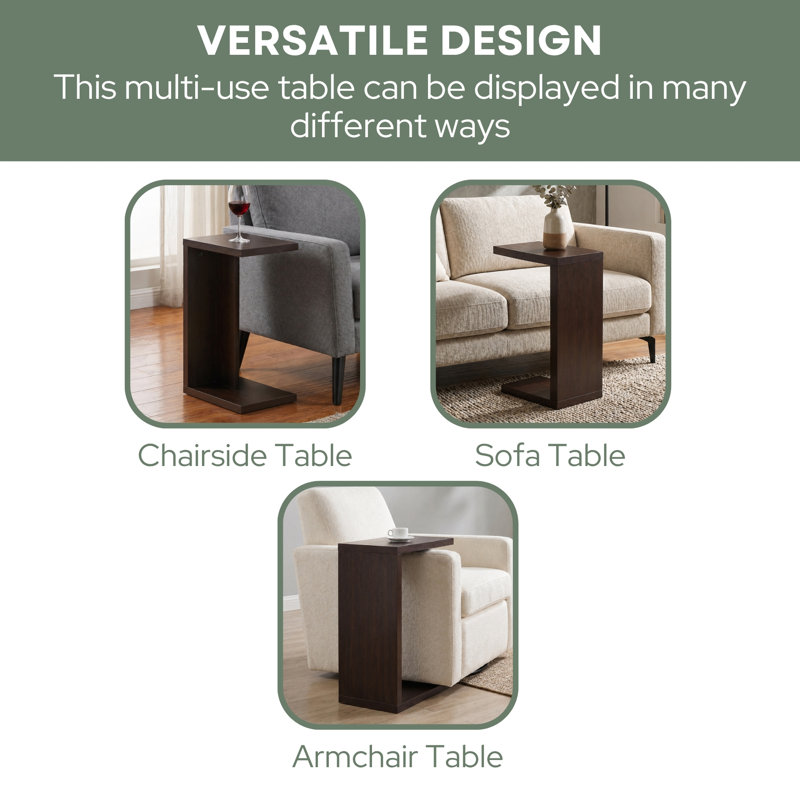 Haught C Table with Storage, Espresso