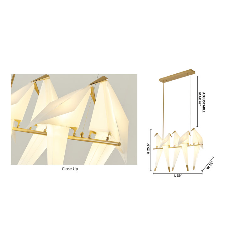 Leiser 5 - Light Kitchen Island Linear Pendant
