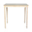 Turned Rubberwood Rectangular Solid Wood Top with Solid Wood Base Dining Table