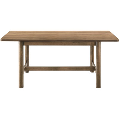 Walnut Rectangular Dining Table, Mid - Century Modern, Trestle Base, Ideal For Family Kitchen And Dining, 38.89 Inches Wide, 71.25 Long, Seats 6, 30.5