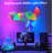 10-Pack App-Controlled Music-Sync Modular Triangular LED Panels, RGB Multi-Color-291728389