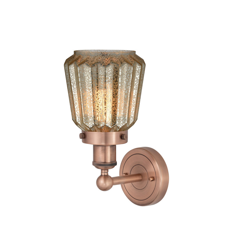 Carlinville Armed Sconce, Mercury, Antique Copper