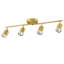 Luminaire sur rail 4 lumières avec têtes réglables et 4 ampoules incluses-118612602-118612603