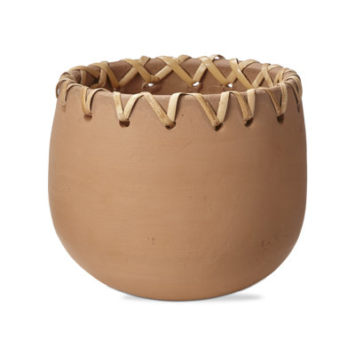 Pot de fleurs en terre cuite Basketweave