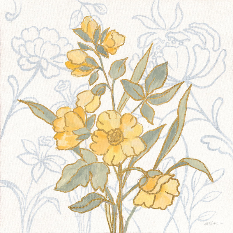 Flower Sophistication I by Silvia Vassileva - Wrapped Canvas Painting, 51cm H x 51cm W x 3.8cm D