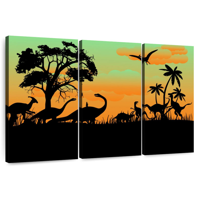 Brampt Dinosaurs Silhouette, 24" H x 38" W