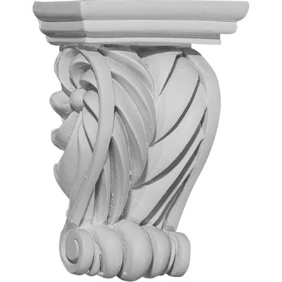 Endurathane Alexandria Corbel, 2 5/8"W x 1 3/8"D x 3 5/8"H, Factory Primed (2-Pack)