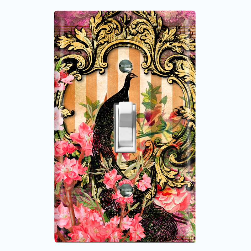 Patterned 1 - Gang Toggle Light Switch Standard Wall Plate