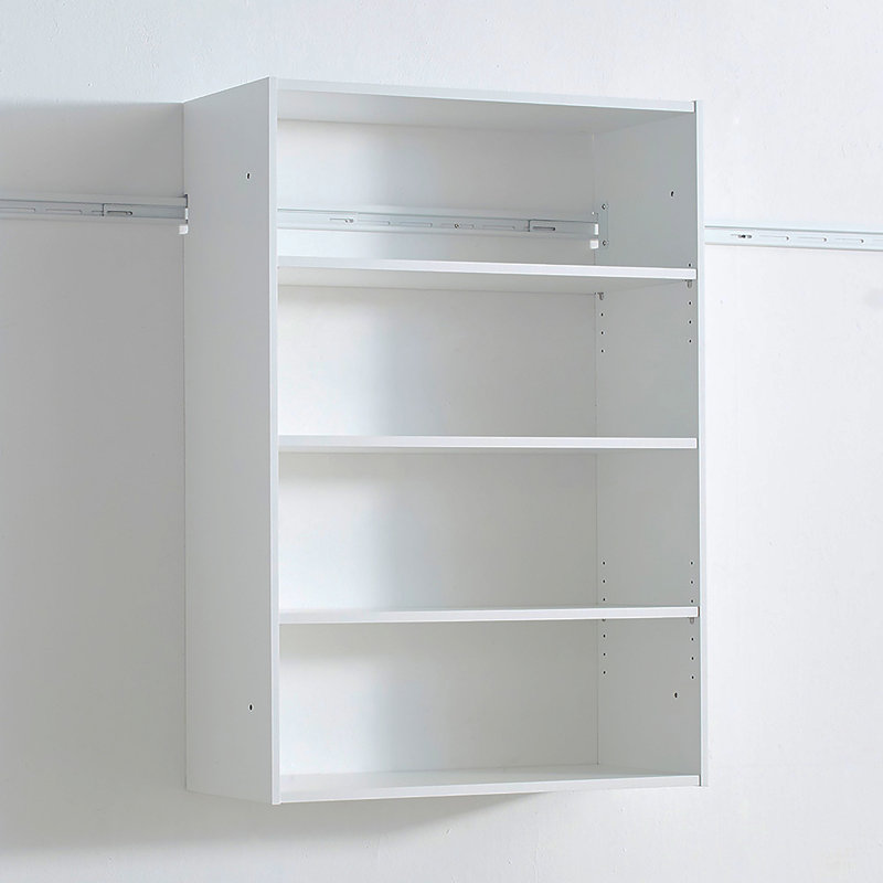 Devi White Wall Mounted Wood Closet System, White