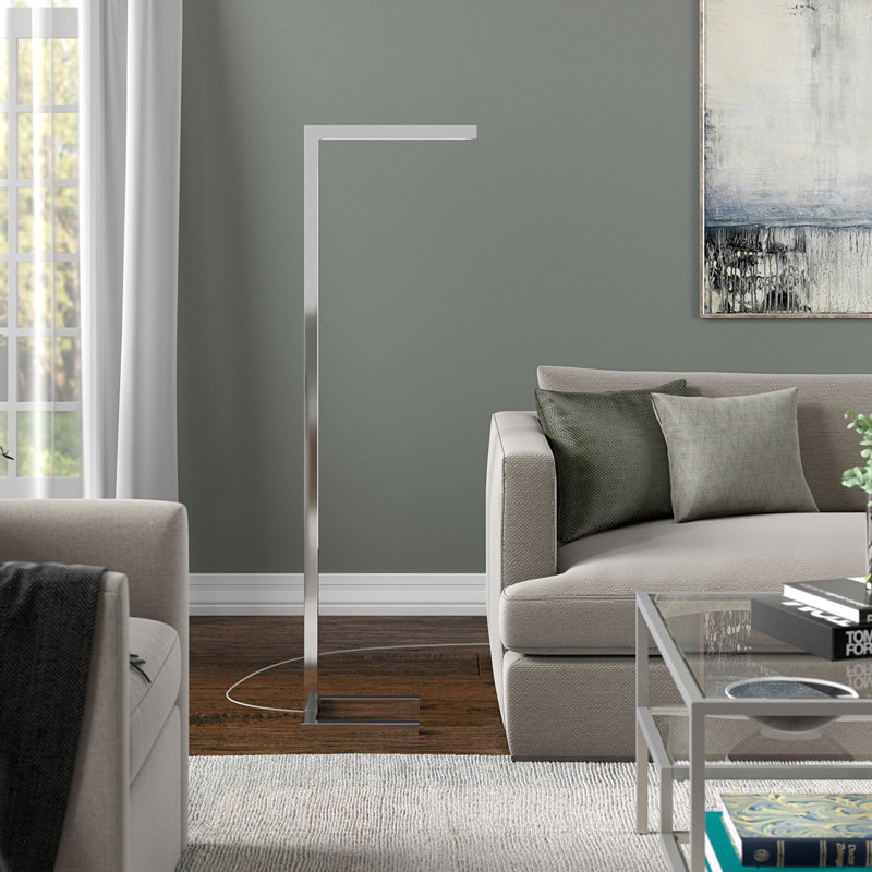 Malin 52'' LED Task Floor Lamp, Polished Nickel