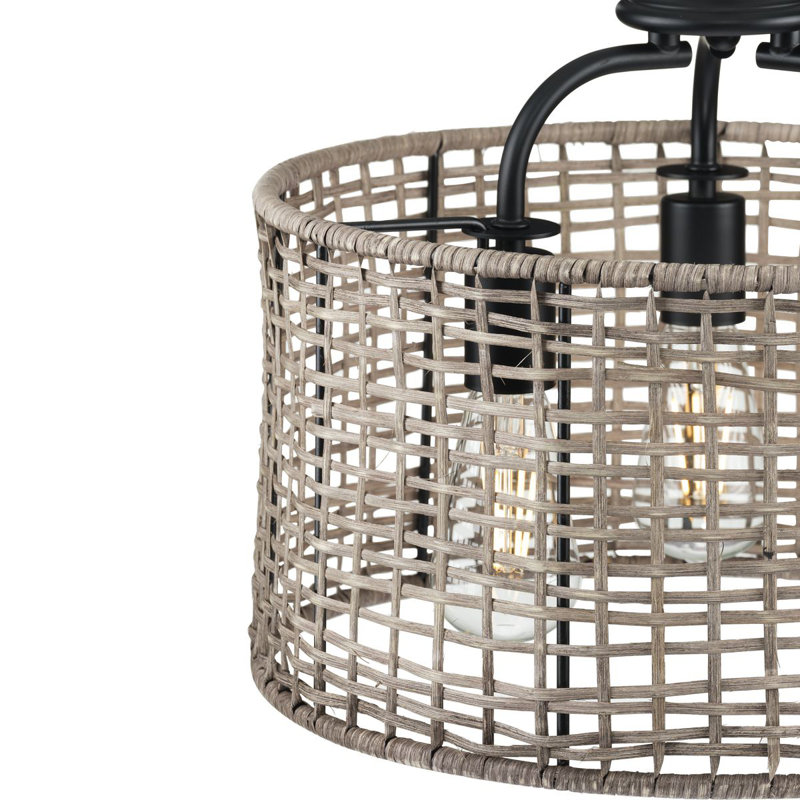 Plafonnier semi-encastré 3 lumières 15,63 po