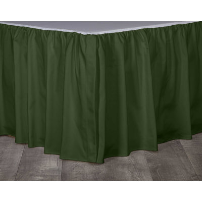 Cambridge Solid Green King 15 inch drop Bed Skirt