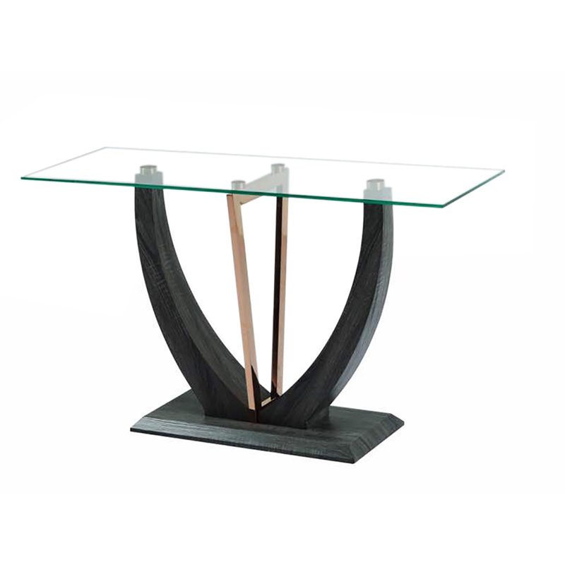 Console 50 po Inouye, Noir / argent, H 30 po x l 50 po x P 18 po
