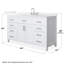 Beckett 60" Freestanding Single Bathroom Vanity with Quartz Top-1973926512-1973926514-1973926513