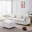 Canapé modulaire modulaire, canapé rembourré, canapé 3 places avec repose-pieds-68449679