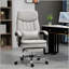 Chaise de bureau avec polyester, pivotante, soutien lombaire, massage, hauteur réglable, appui-tête, repose-pieds